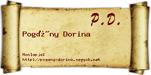 Pogány Dorina névjegykártya